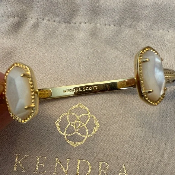 Kendra Scott Elton Gold Ivory Cuff Bracelet - Picture 7 of 10